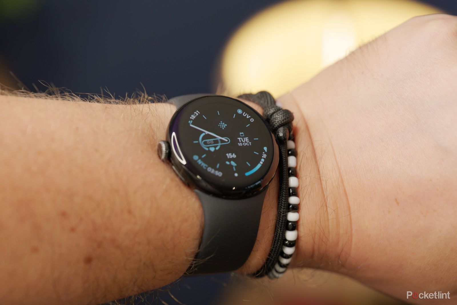 Pixel Watch 2 on the wrist - closer