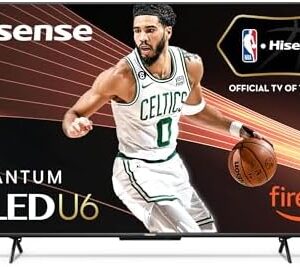 Hisense 75-Inch Class U6HF Series ULED 4K UHD Smart Fire TV (75U6HF) - QLED, 600-Nit Dolby Vision, Game Mode Plus VRR, HDR 10+, 240 Motion Rate, MEMC, Voice Remote, Compatible with Alexa