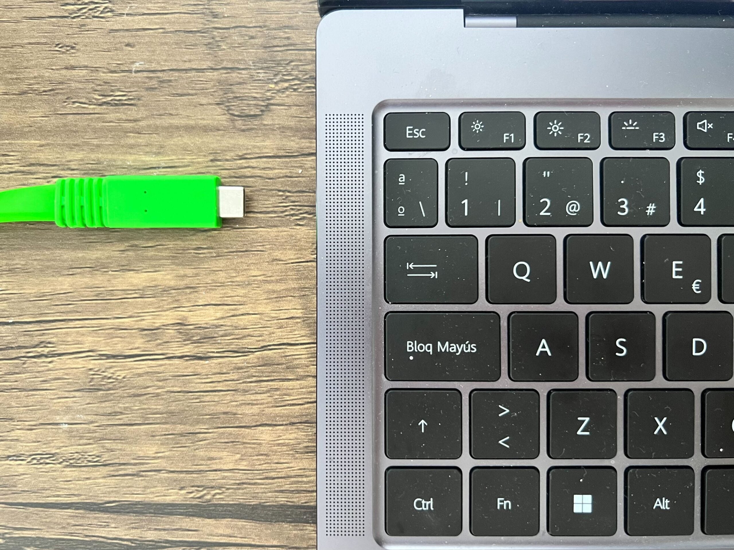 Connect the USB-C cable to your laptop to get started