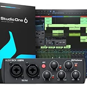 PreSonus AudioBox 96 25th Anniversary USB Audio Interface with Studio One Artist DAW Recording Software