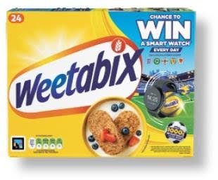 Weetabix to give away a smart watch every day as part of new football on-pack promotion